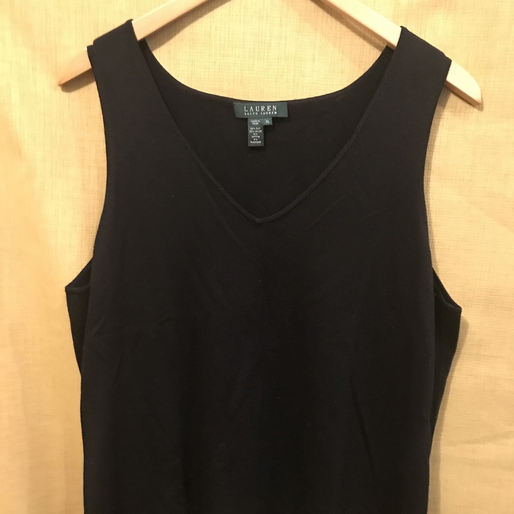 Black Ralph Lauren V-neck Tank